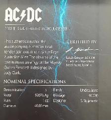 1oz .999 Fine Silver AC/DC 50th Anniversary Frosted Coin - Photo 5
