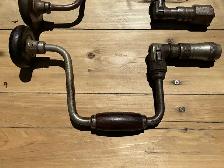 2 Vintage Hand Drill Bit Braces ! - Photo 2