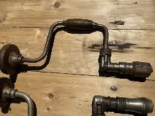 2 Vintage Hand Drill Bit Braces ! - Photo 3