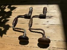 2 Vintage Hand Drill Bit Braces ! - Photo 9