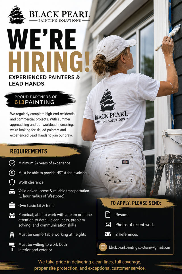 Now Hiring: Professional Painters & Lead Hands