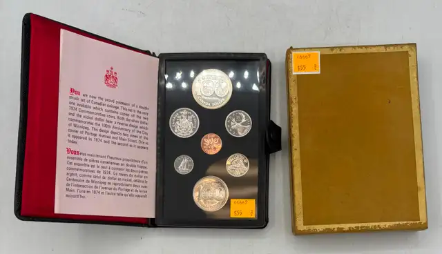 1974 Canada Double Dollar Set Celebrating Winnipeg Centennial
