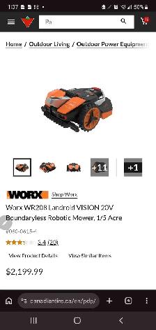 Brand new inbox never usedWorx Landroid VISION 20V Robotic Mower