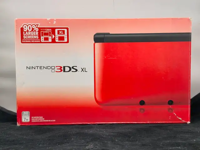Nintendo 3DS XL - Red - In Box w/ Stylus & Manual (#7585)