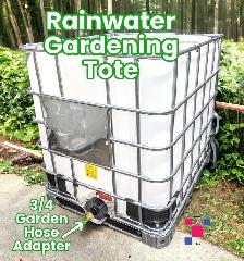1000L Rainwater Gardening Tote with Garden Hose Adapter