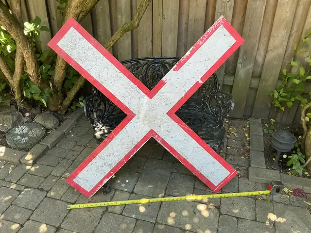 Large Railway Crossing Sign !