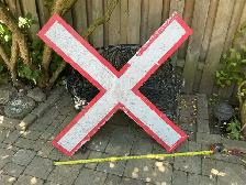 Large Railway Crossing Sign !