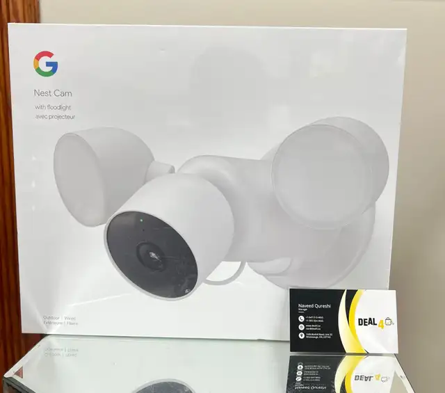 Google Nest Cam with Floodlight Wired Outdoor White
