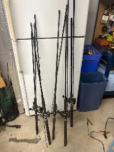 Downrigger rods and reels