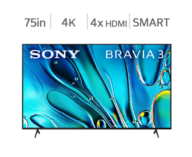 Sony 75' Class - S30 BRAVIA 3 Series - 4K UHD LED TV