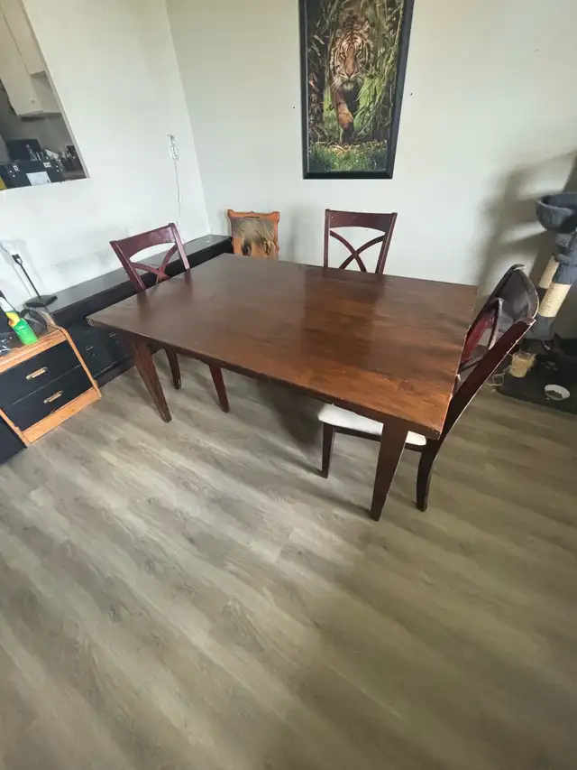 Solid wood table