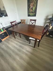 Solid wood table