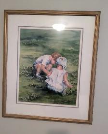 Brother and sister in the Garden painting