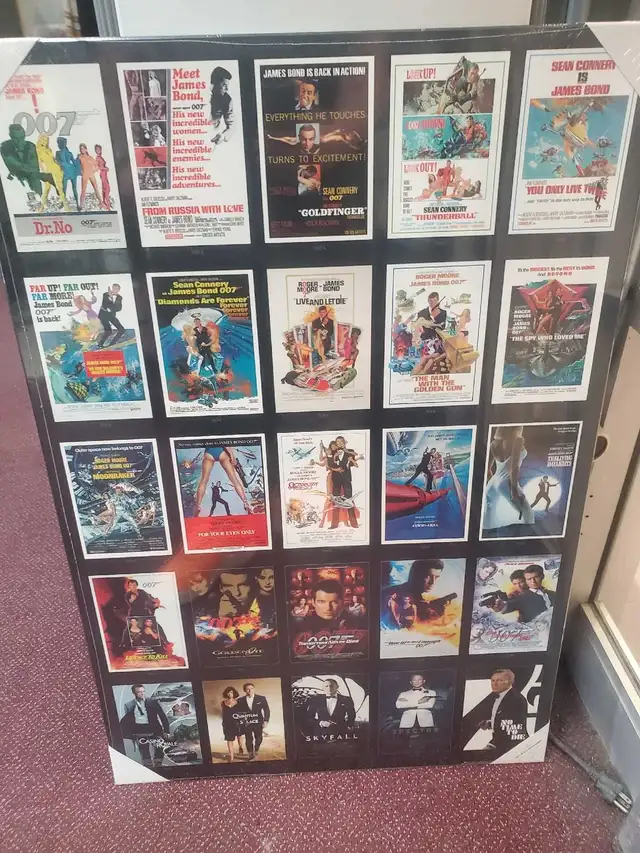 James Bond 007 Movie Poster Collection 1962-2021