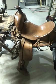 Vintage saddle and equipment