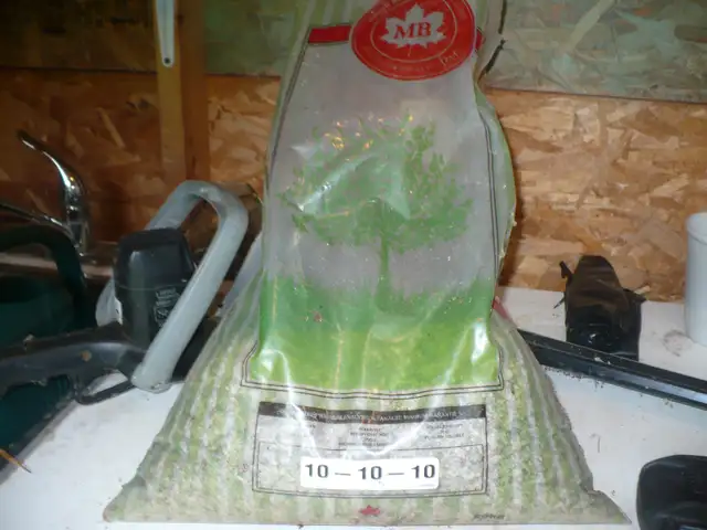 Lawn fertiliser for sale.
