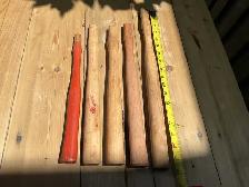5 Vintage Hickory Tool Handles ! - Photo 4