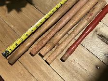 5 Vintage Hickory Tool Handles ! - Photo 7