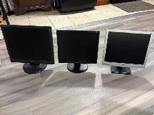 Set of 3 working Monitors