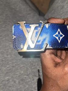 Louis Vuitton belt (Navy Blue/Blue Bandana style) Reversible
