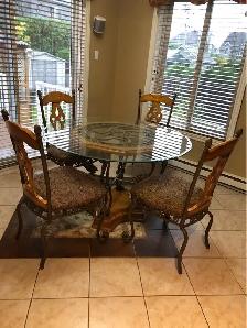 2 CONSOLE 1 TABLE DE CUISINE 3 MIROIR 1 FUR MINK   CHAISES GRIS - Photo 7