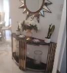 2 CONSOLE 1 TABLE DE CUISINE 3 MIROIR 1 FUR MINK   CHAISES GRIS - Photo 10