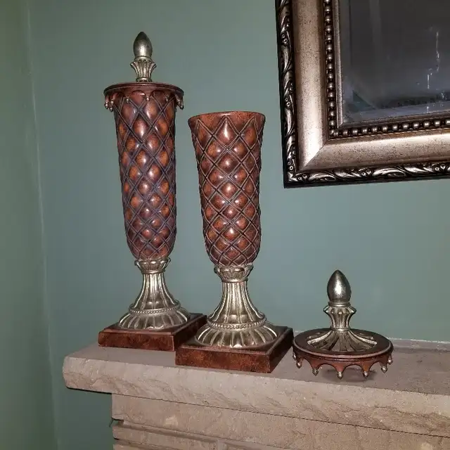 Beautiful, Unique, Decorative Urns/Vase with Matching Lids