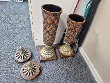 Beautiful, Unique, Decorative Urns/Vase with Matching Lids - Photo 3