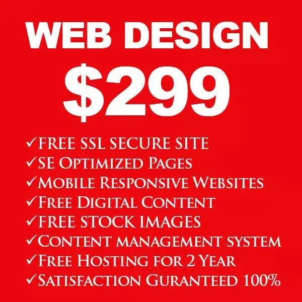 SEO Web Website Design and Development | 2 yr FREE HOSTING $299