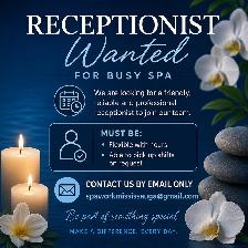 Receptionist Wanted For Busy Spa
