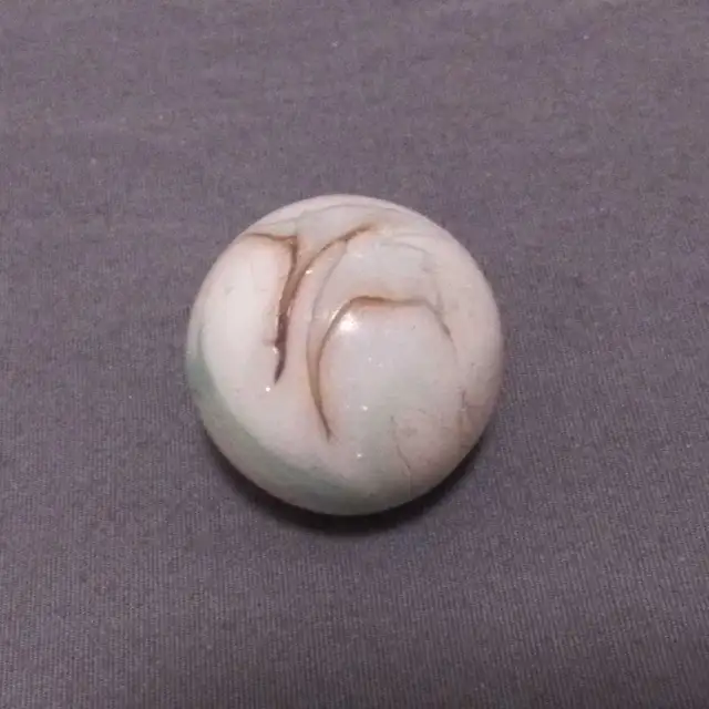 vintage 1960'S Large RARE WHITE SWIRL MARBLE