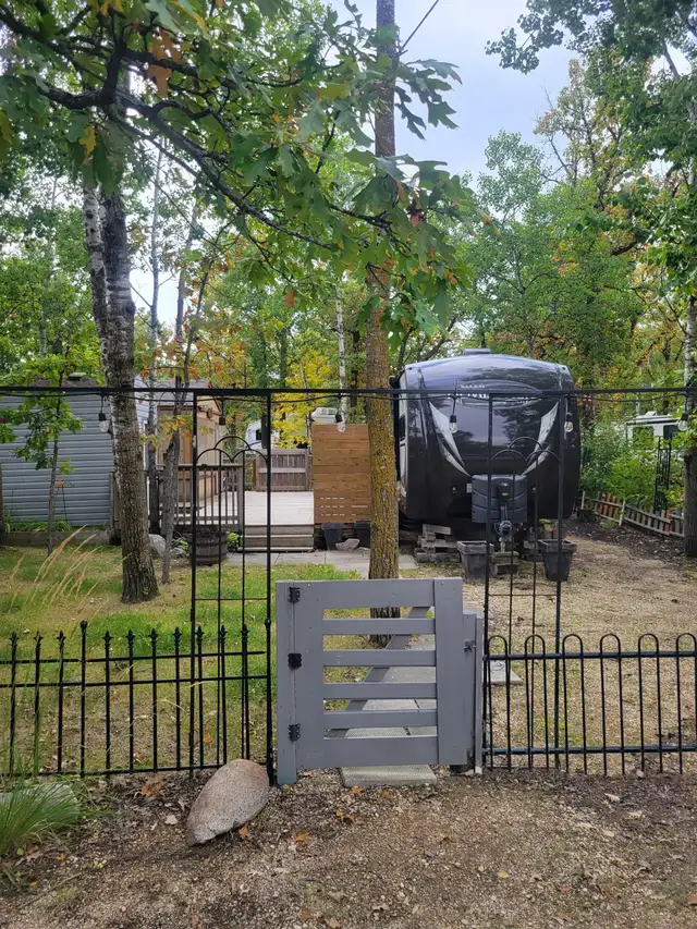 2015 Trailer, gazebo, shed, deck and more