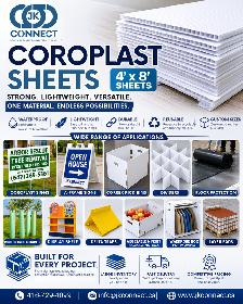 4' x 8' Coroplast Sheets | 4mm White | GTA Wholesale