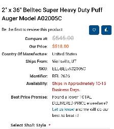 Puff Auger for T bar installs - Photo 5