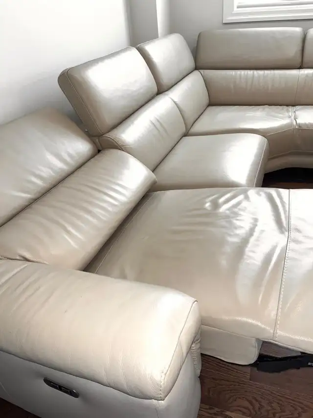 Modern 100% Genuine Leather Power Recliner sofa set