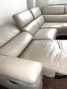 Modern 100% Genuine Leather Power Recliner sofa set
