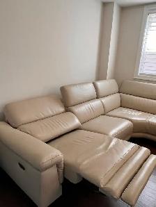Modern 100% Genuine Leather Power Recliner sofa set - Photo 4
