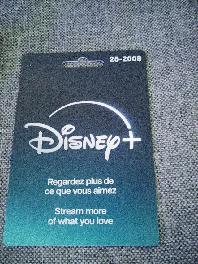 a vendre carte cadeau Disney  50$