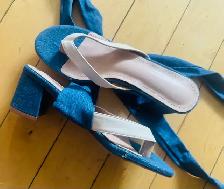 Sandales à talons neuves en denim – Jamais portées ! - Photo 9