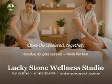 Close the weekend, together.A Sunday couples massage — the mos