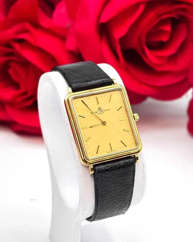 Baume & Mercier 14KT Gold Sapphire Crystal 19.20g Watch $3500