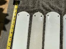 5 Antique Porcelain All White Door Pushes ! - Photo 2