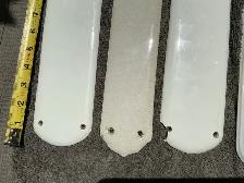 5 Antique Porcelain All White Door Pushes ! - Photo 3