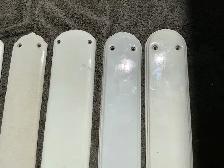 5 Antique Porcelain All White Door Pushes ! - Photo 4