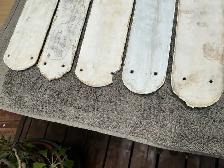 5 Antique Porcelain All White Door Pushes ! - Photo 7