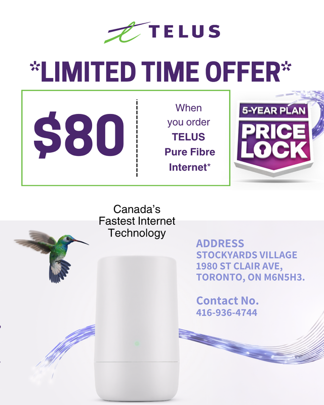 TELUS PureFibre   5-Year Price Lock!