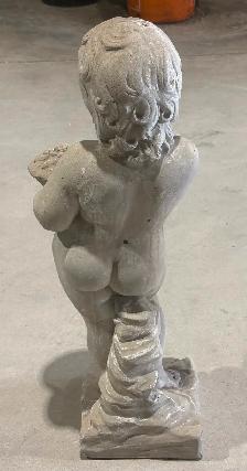 Vintage Concrete Cherub Garden (Holding Grapes) - Photo 4