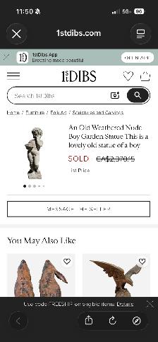 Vintage Concrete Cherub Garden (Holding Grapes) - Photo 7