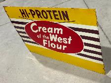 Metal Advertising Sign ("Hi-Protein Farine Cream of The West) - Photo 2