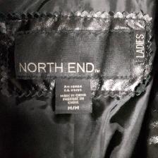 BEAU MANTEAU NEUF EN CUIR NOIR NORTH END, GR MEDIUM FEMME $20.00 - Photo 2